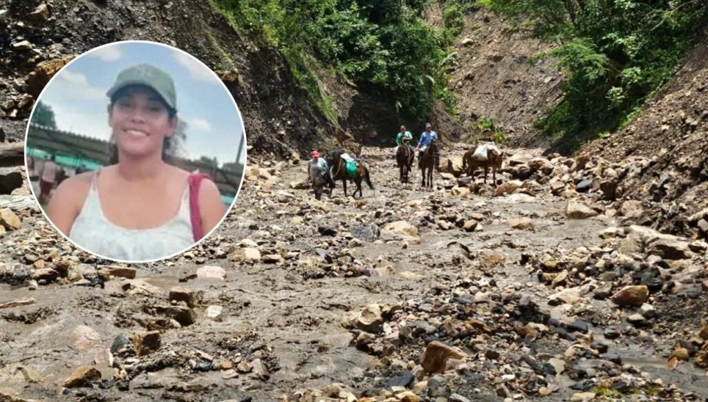 La joven de 31 años, Carmen Cecilia Díaz Alvarado, fue sorprendida por una creciente súbita, cuando trataba de pasar a recoger a su esposo y sus hijos al otro lado de una quebrada. Foto: Bomberos Garagoa y Tuiteros Boyacá.
